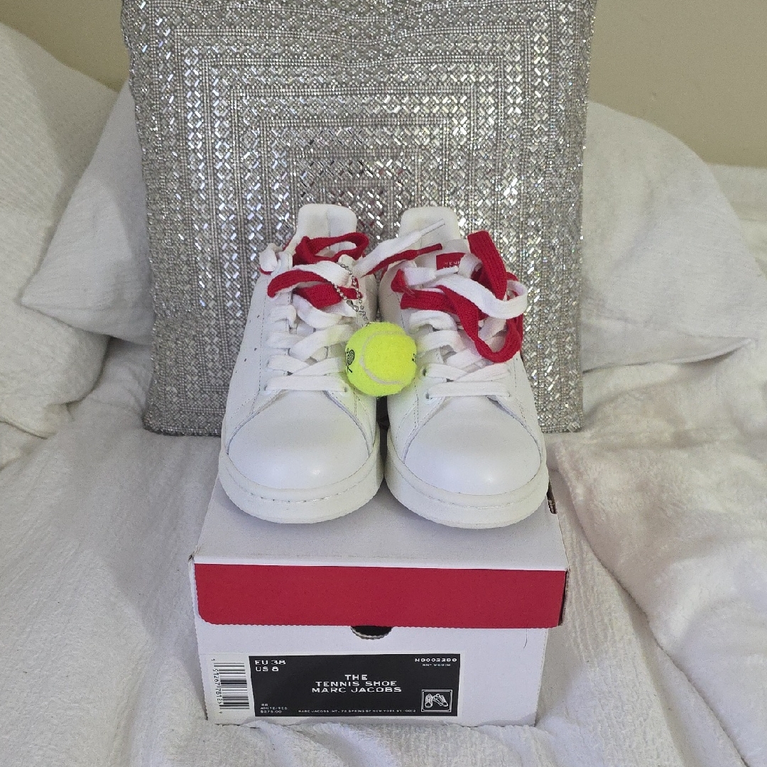 Marc Jacobs White And Red Sneakers